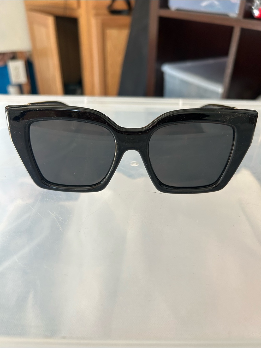 Black Oversized Fashion Square Women's Sunglasses